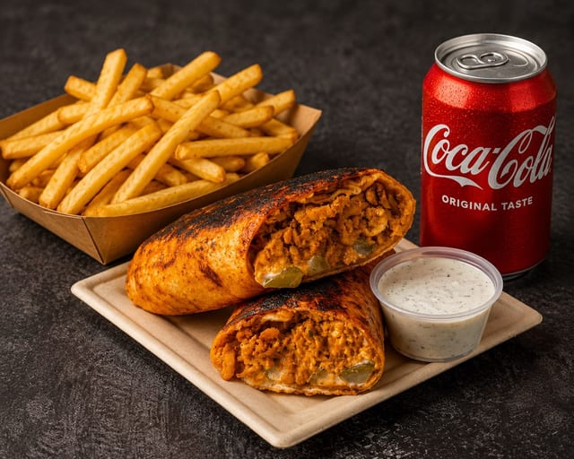 Crispy Chicken Shawarma Combo.