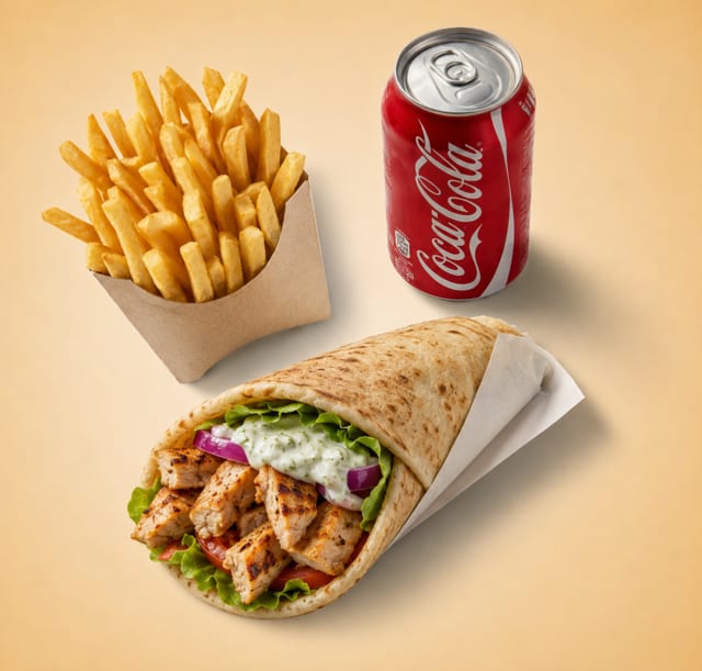 Chicken Gyro Sandwich Combo.